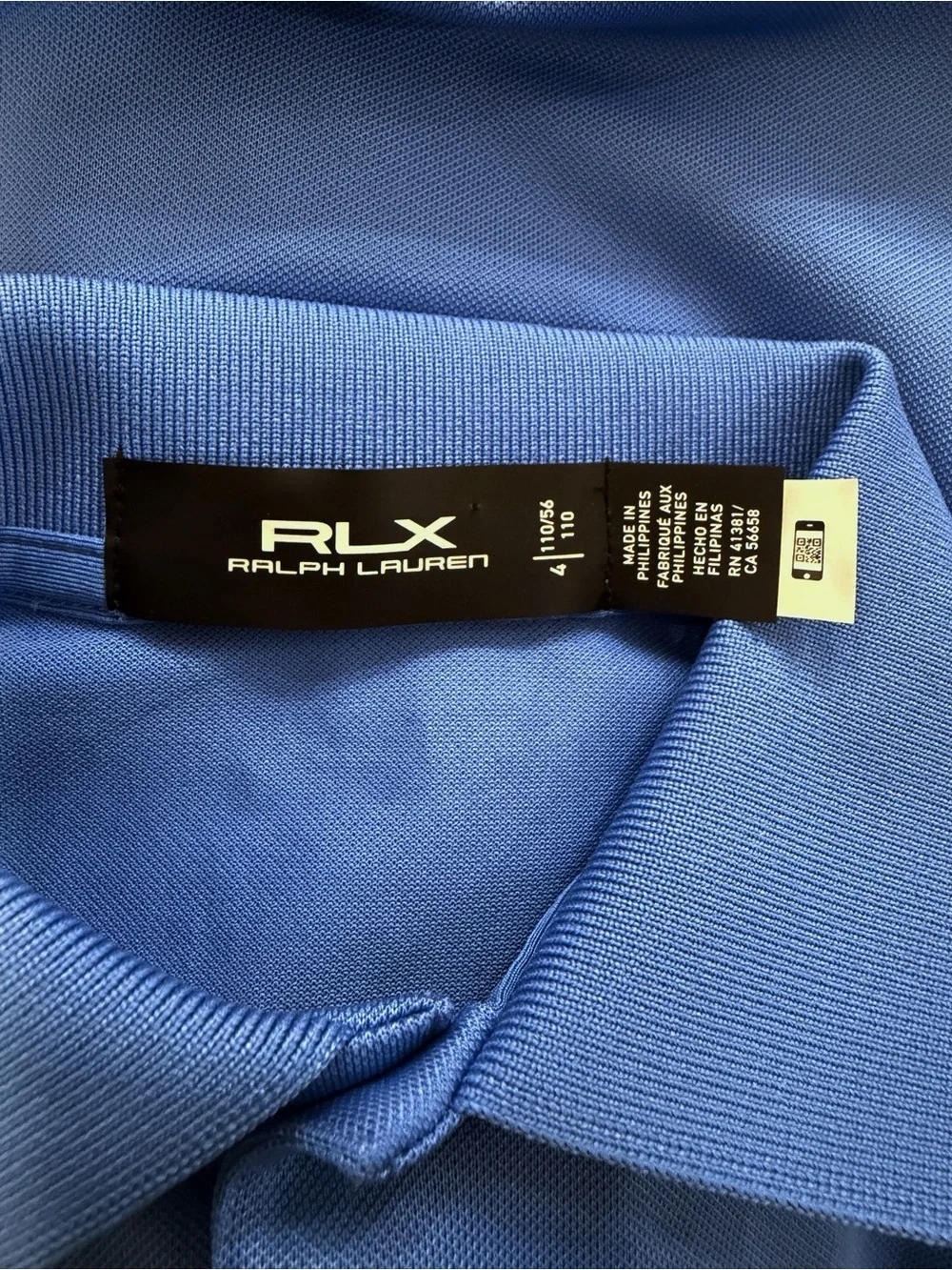 RLX Ralph Lauren Girls Sz 4 Blue Performance Polo Wicking Golf Tennis Preppy NWT